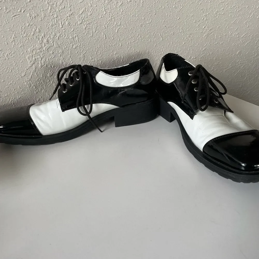 1031 Oxford Black and White Dress Shoes Men's Size 12